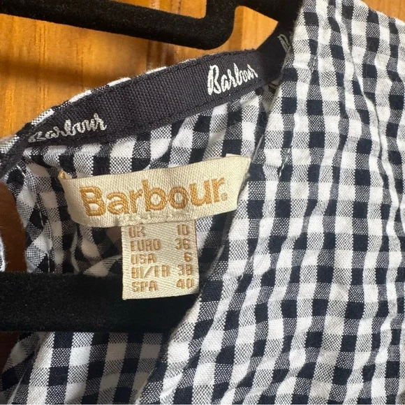 Barbour Women’s Gingham Ruffle Sleeve Blouse - Picture 2 of 4